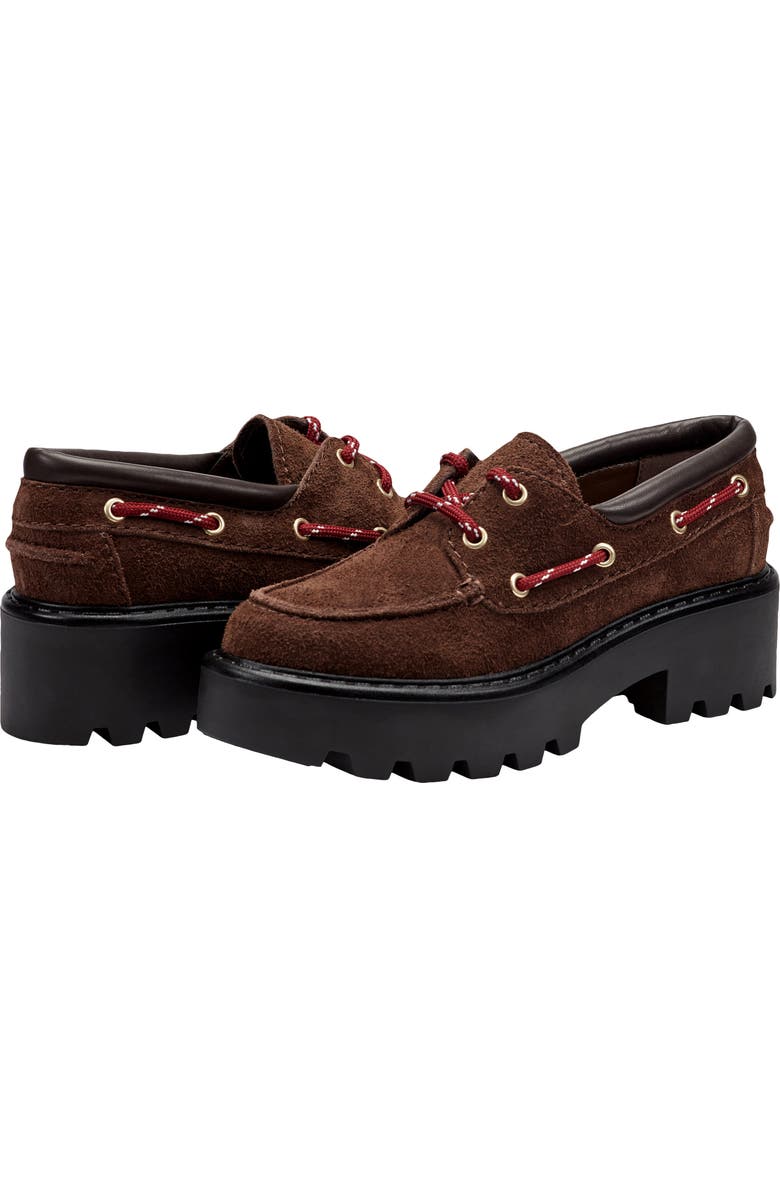 Marc Fisher LTD Peyten Lug Sole Loafer, Alternate, color, Dark Brown