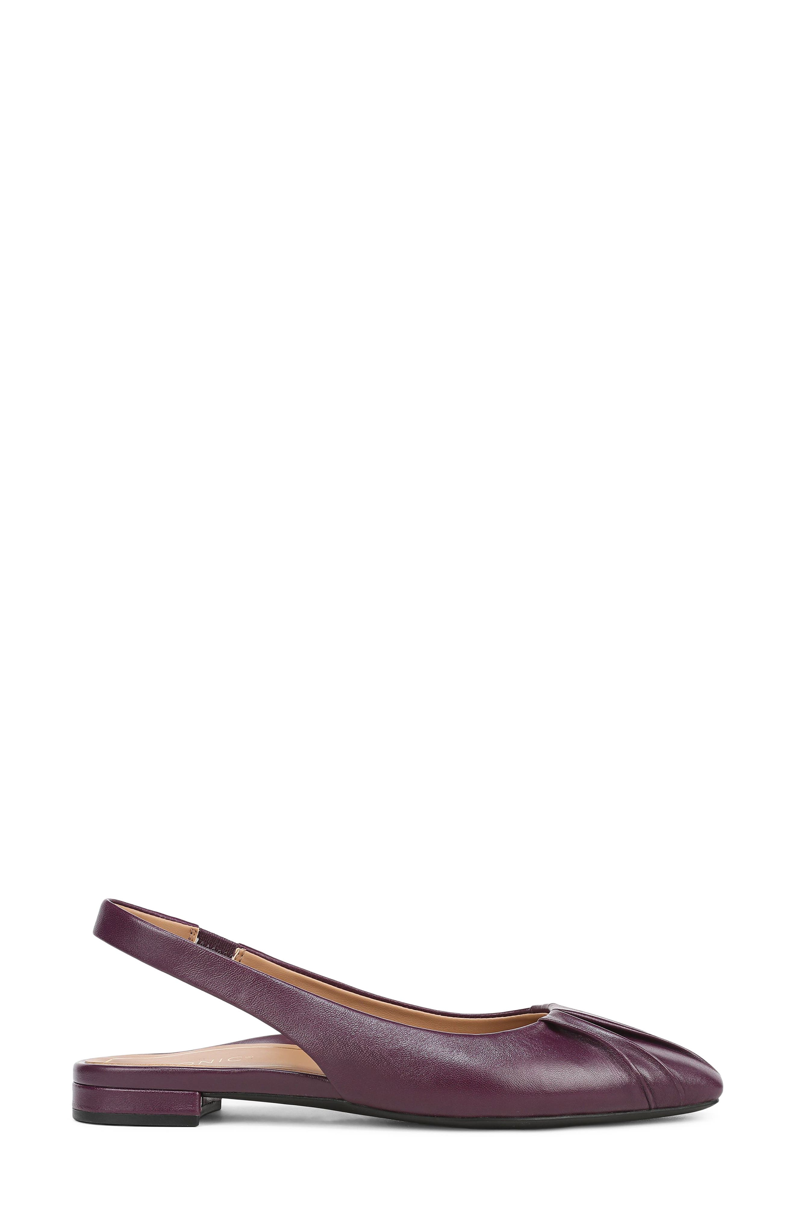 Vionic Gabriella Slingback Flat, Alternate, color, Winter Plum Leather