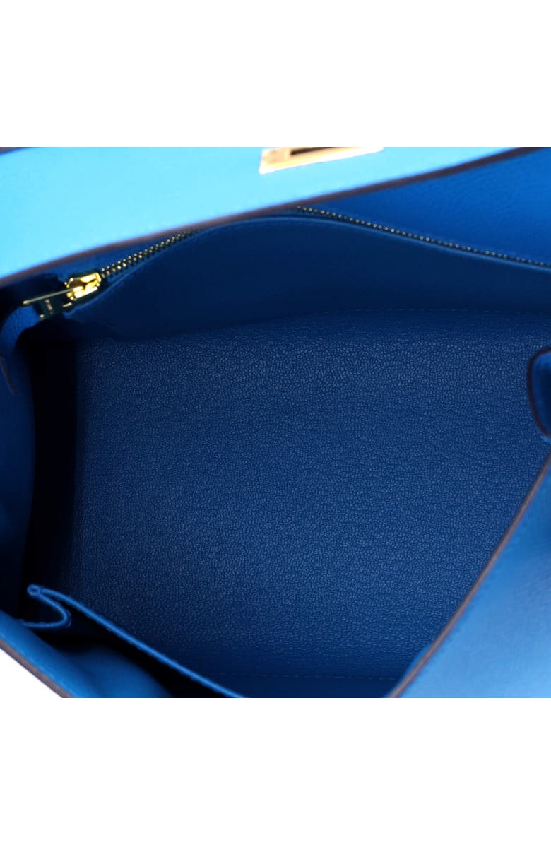 Pre-Owned Hermes Kelly Handbag Blue Epsom with Gold Hardware 25, Alternate, color, Bleu Frida