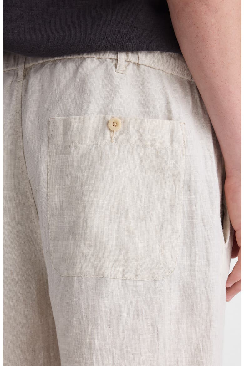 Linen Pull-On Pants, Alternate, color, BLEACHED