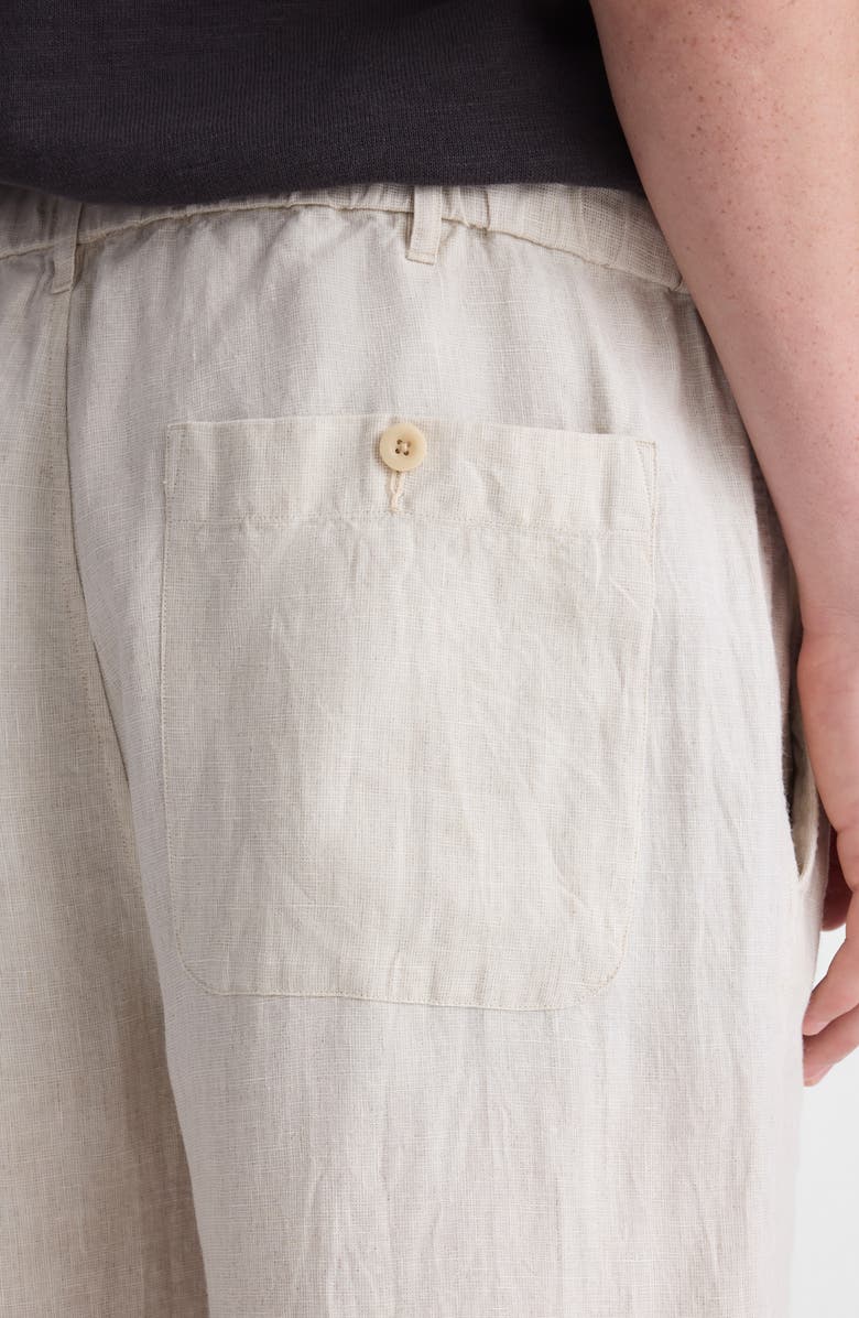 Madewell Linen Pull-On Pants, Alternate, color, Bleached