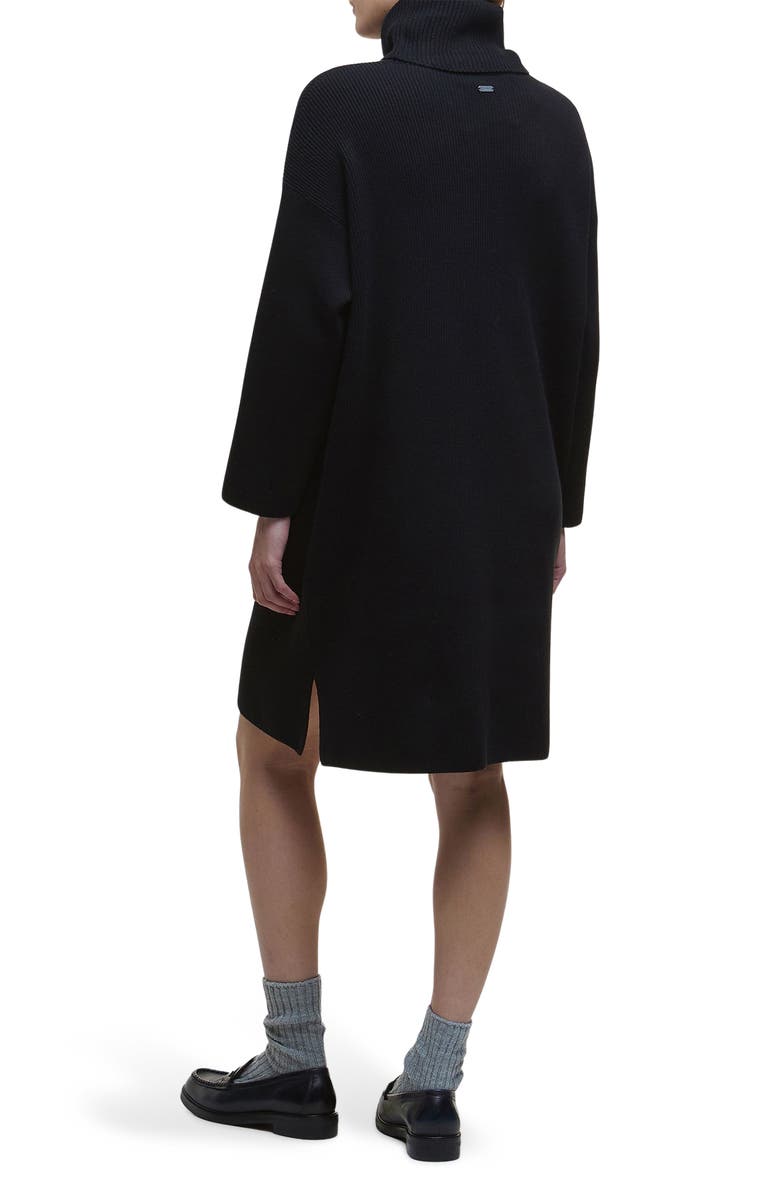 Barbour Rib Knit Sweater Dress, Alternate, color, Black