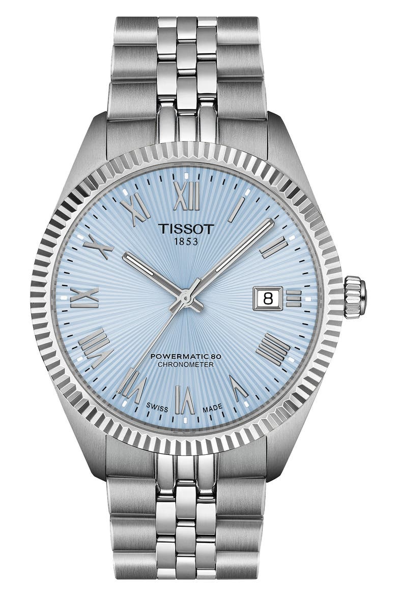 Ballade Automatic COSC Bracelet Watch, 39mm, Main, color, ICE BLUE