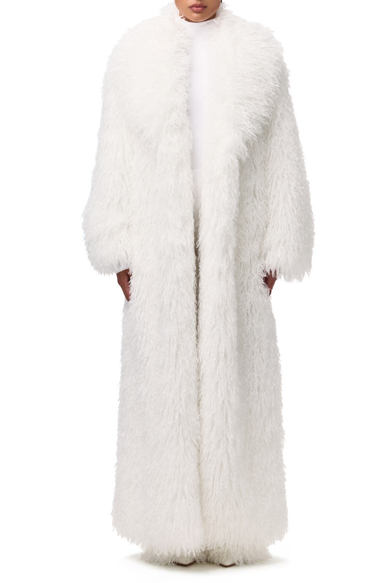 Faux Shearling Coat, Main, color, IVORY
