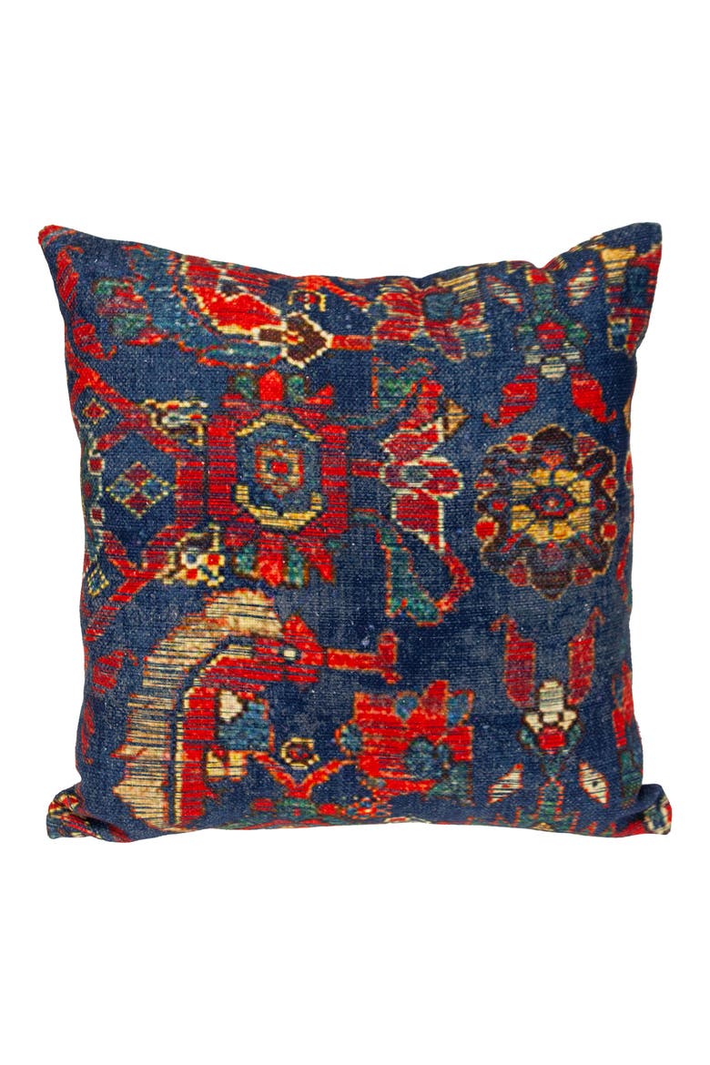 Tapestry Cotton Accent Pillow, Main, color, BLUE