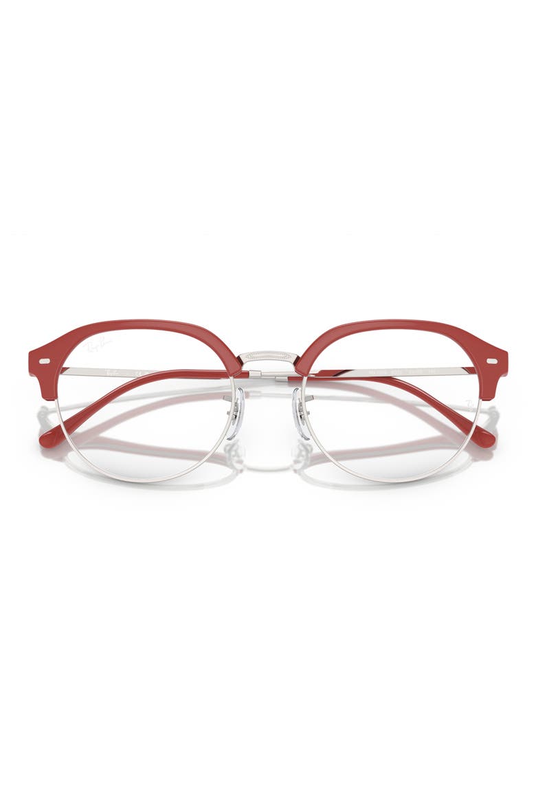 0RX7229 53mm Irregular Optical Glasses, Alternate, color, SILVER