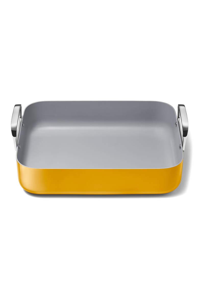 Ceramic Nonstick Roasting Pan & Wire Rack, Alternate, color, MARIGOLD
