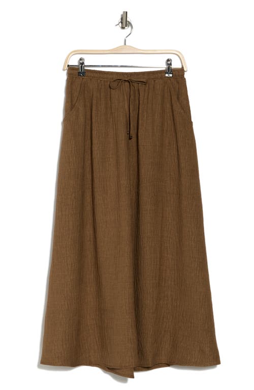 Max Studio Textured Crop Maxi Skirt In Heather Umber