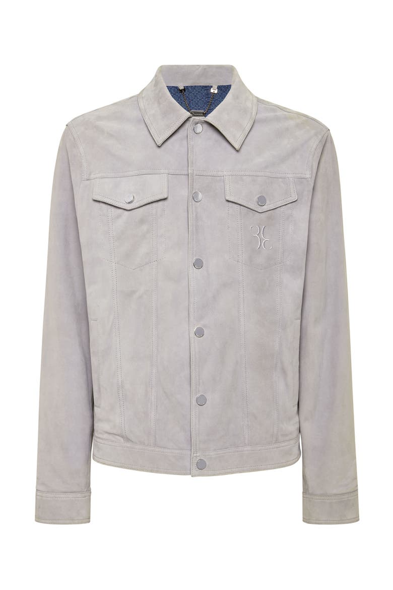Jacket Suede Men, Main, color, lightblue