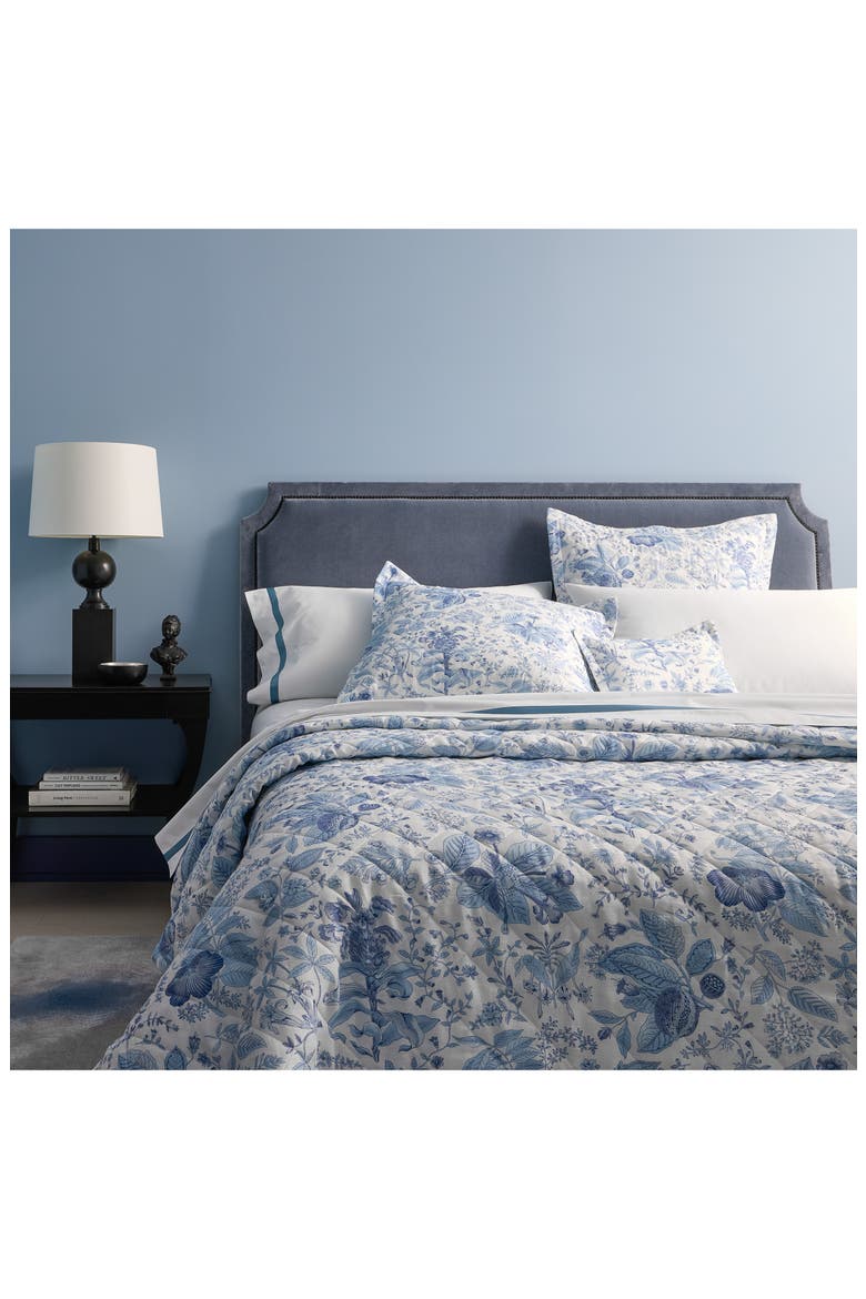 Pomegranate Linen Quilted Euro Sham, Alternate, color, PORCELAIN BLUE