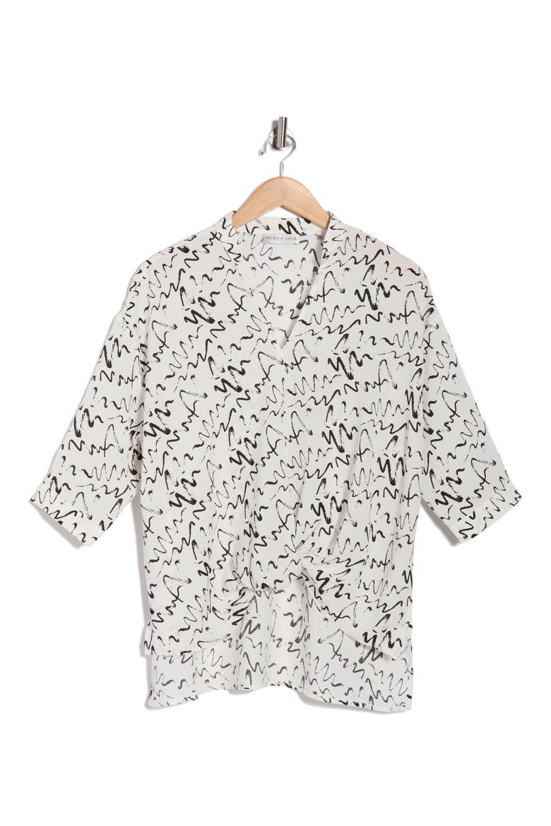 V-Neck Untuck Top, Alternate, color, WHITE