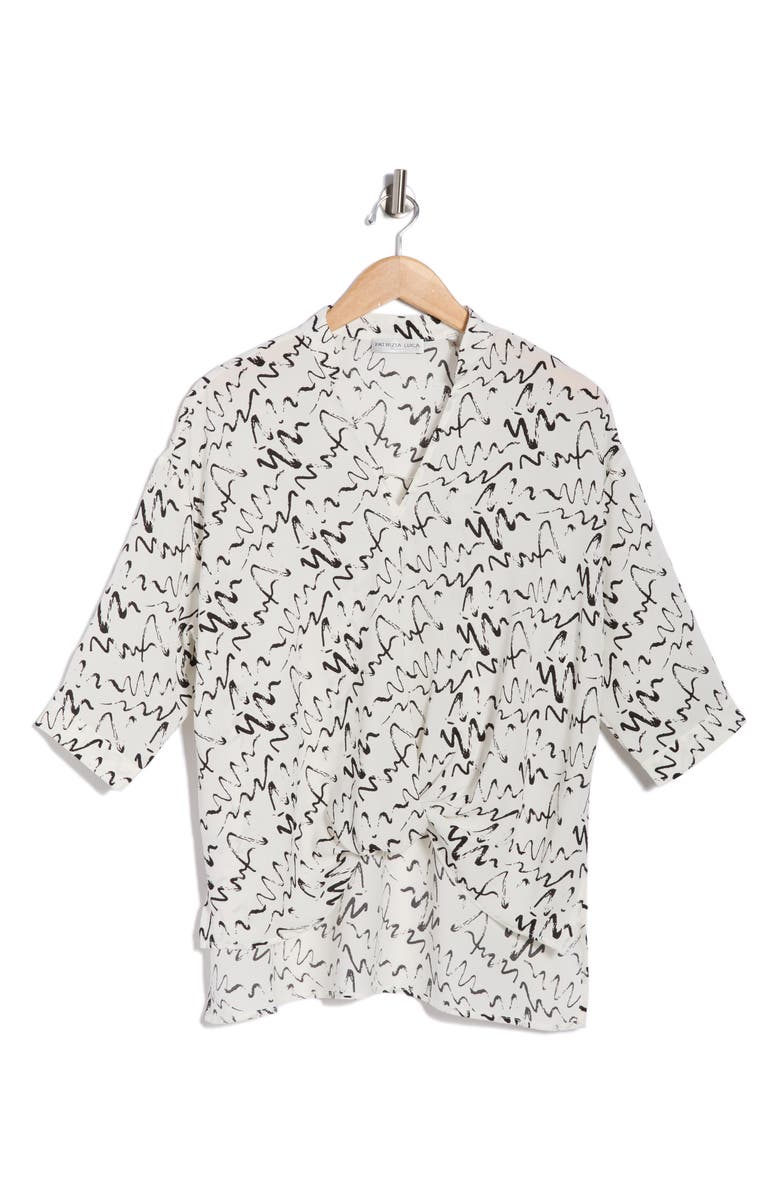 PATRIZIA LUCA V-Neck Untuck Top, Alternate, color, White