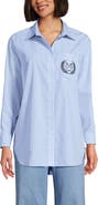Lands' End No Iron Oversized Poplin Extra Long Tunic