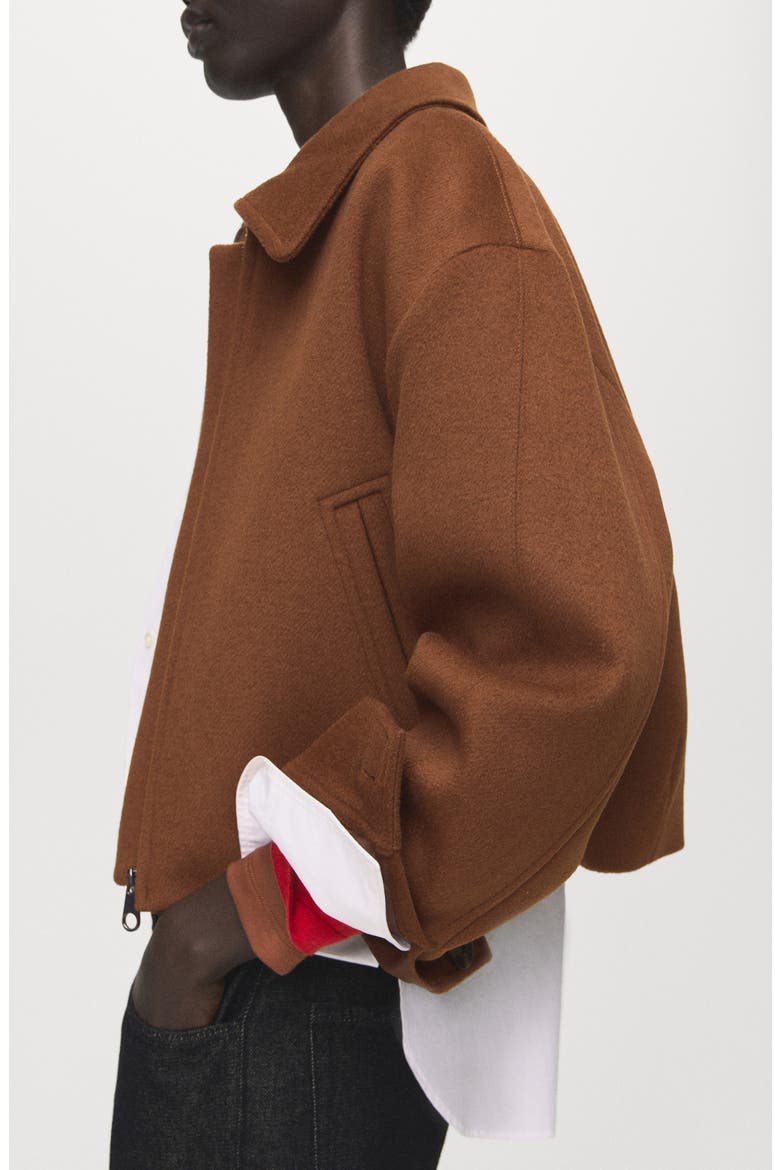 Zip Front Jacket, Alternate, color, MEDIUM BROWN