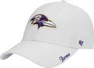 '47 Women's '47 White Baltimore Ravens Miata Clean Up Logo Adjustable Hat