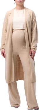 GOBI Mongolian Cashmere Wide-Leg Knitted Maternity Cashmere Pants