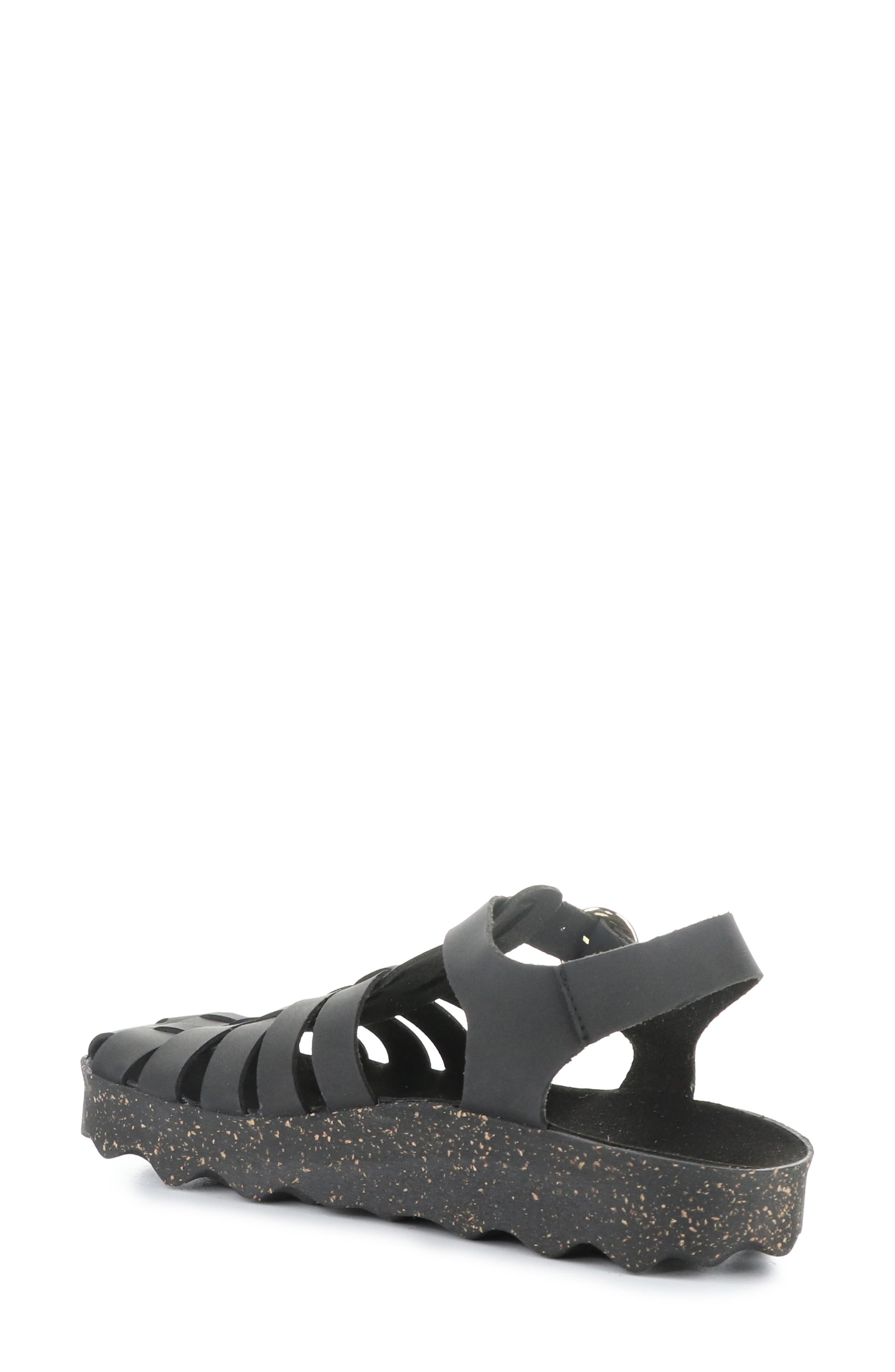 Asportuguesas by Fly London Calix Slingback Fisherman Sandal, Alternate, color, Black