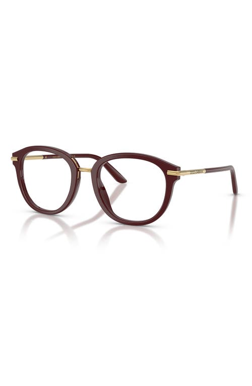 Dolce & Gabbana Full-frame Plain Mirror In Burgundy