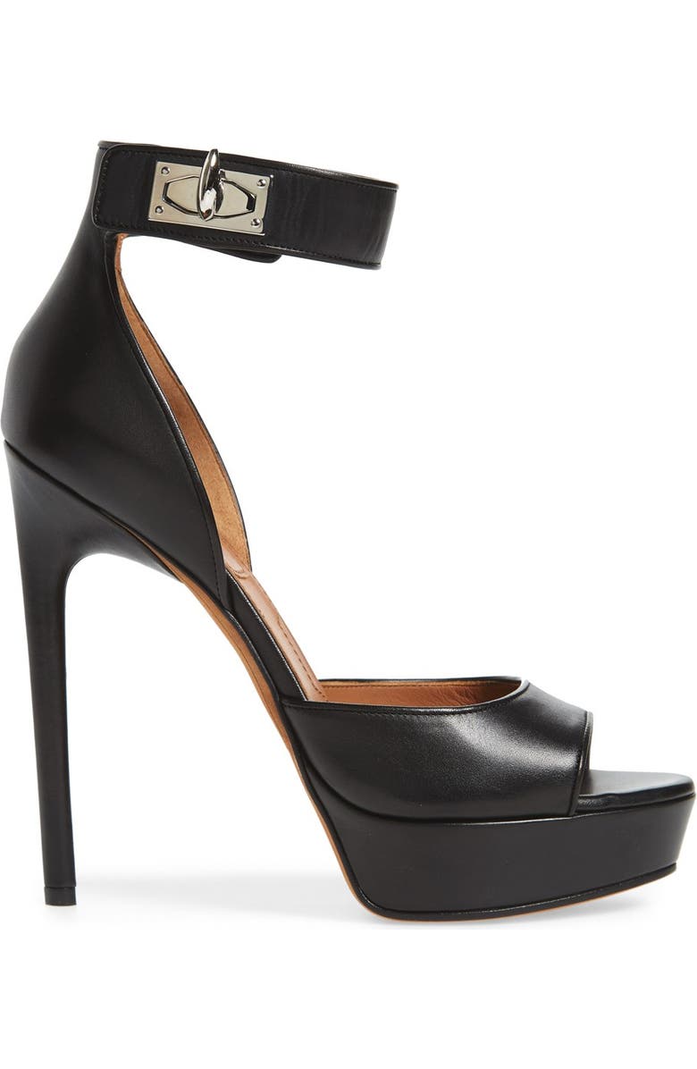 Givenchy 'Plara' Ankle Strap Platform Sandal, Alternate, color,