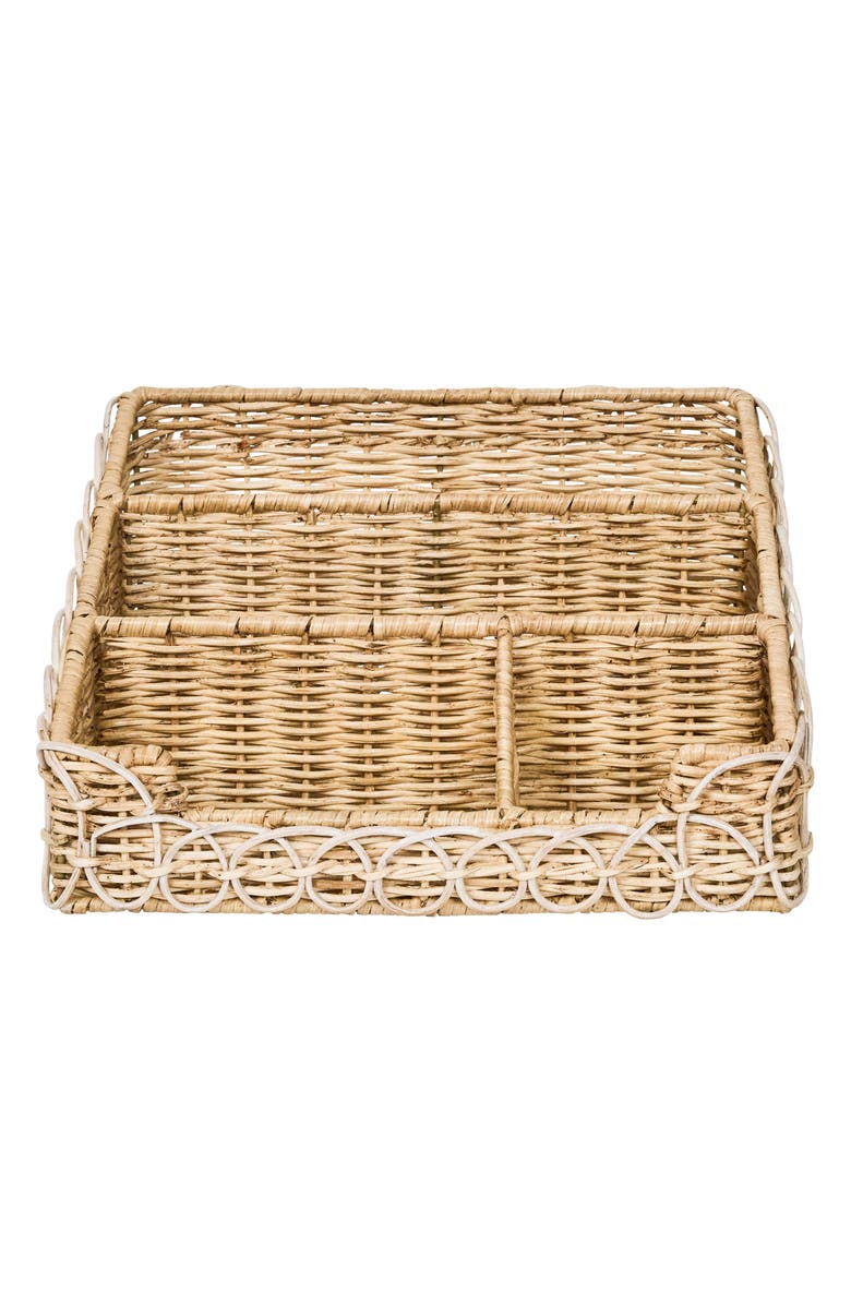 Juliska Provence Rattan Stationary Caddy, Main, color, Whitewash
