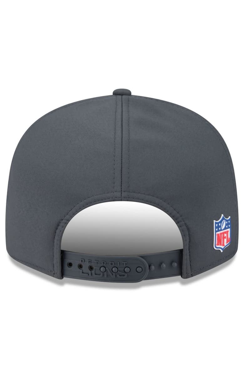 New Era Men
s New Era Charcoal Detroit Lions 2025 Sideline Cold Weather Split Panel 9FIFTY Snapback Hat, Alternate, color, Charcoal