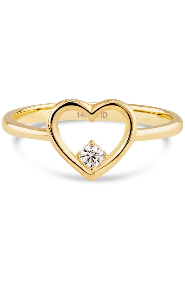 DEVATA Open Heart Ring in 14K Gold, Main, color, Yellow Gold