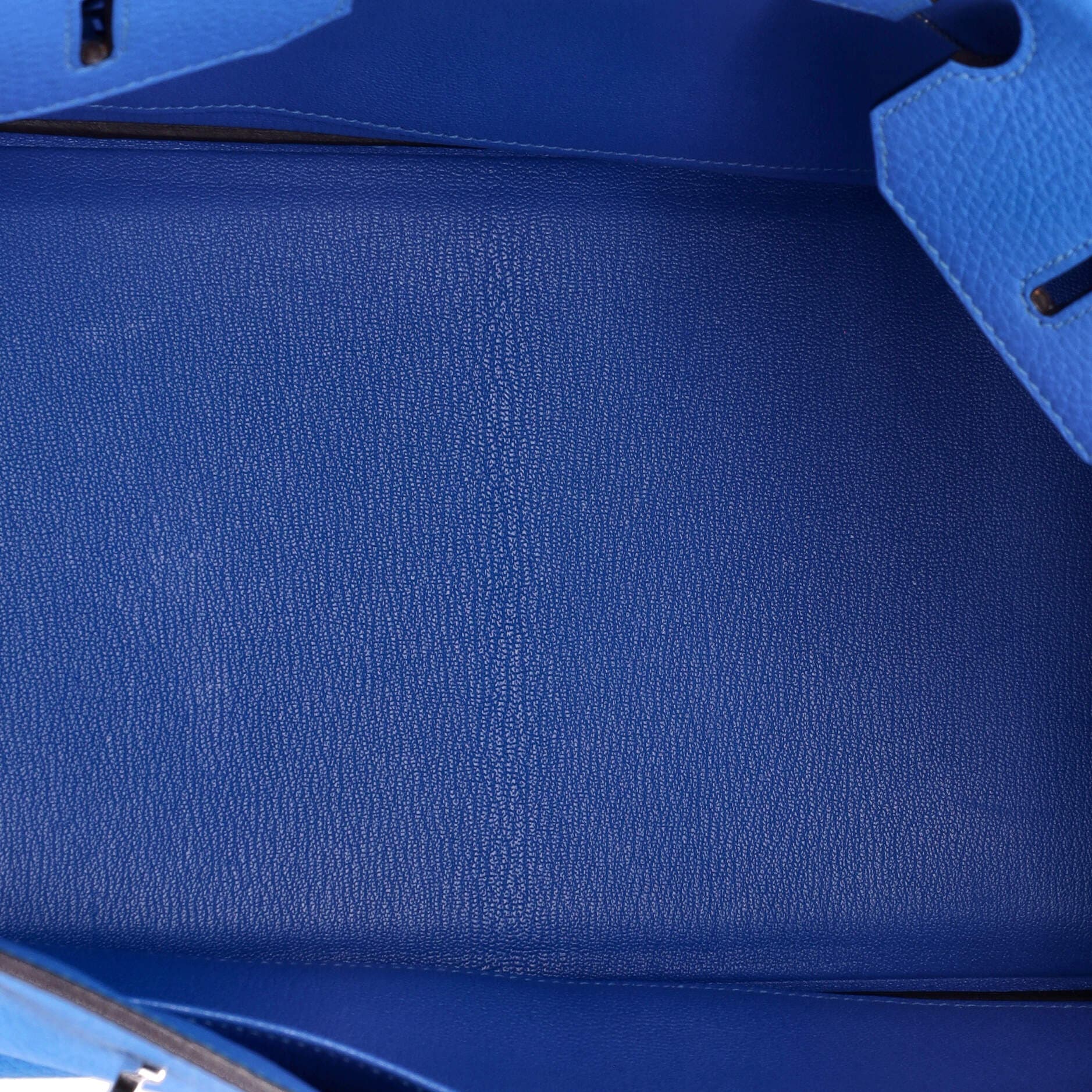 Pre-Owned Hermes Birkin Handbag Blue Togo with Palladium Hardware 35, Alternate, color, Bleu Hydra