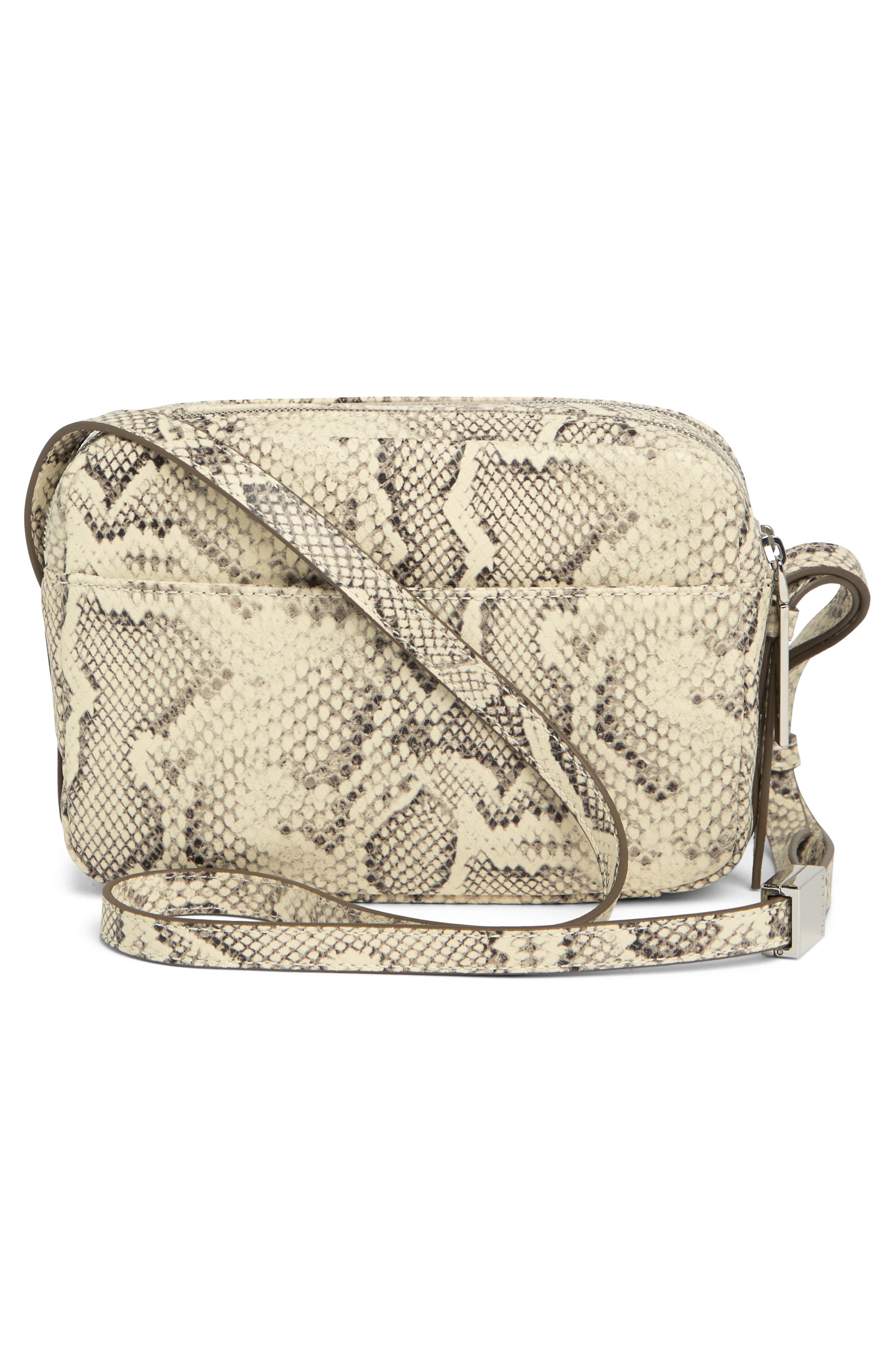Thacker Shay Snakeskin Embossed Leather Crossbody Camera Bag, Alternate, color, 