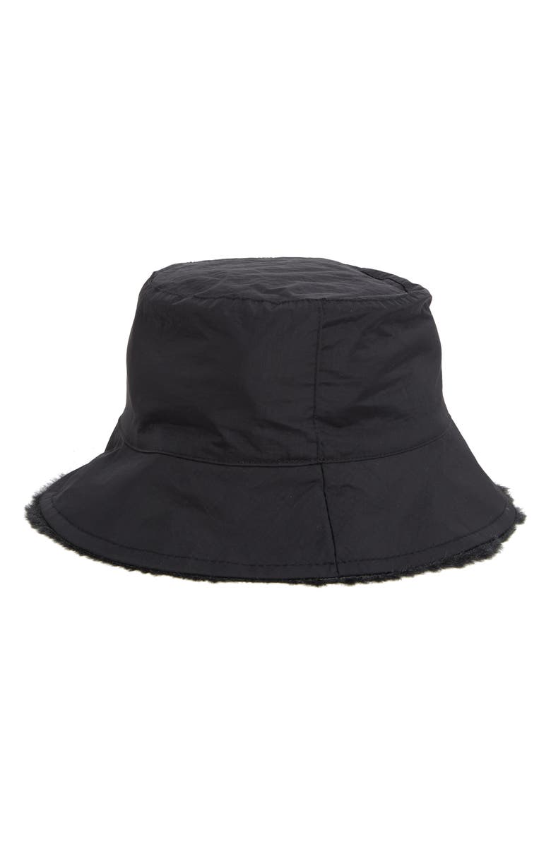 Nine West Reversible Faux Fur Bucket Hat, Alternate, color, 