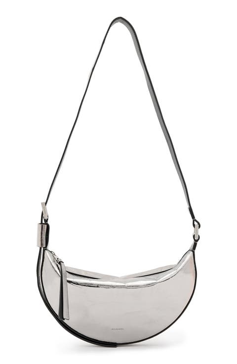 Half Moon Leather Crossbody Bag