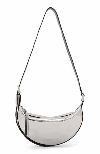 AllSaints Half Moon Leather Crossbody Bag