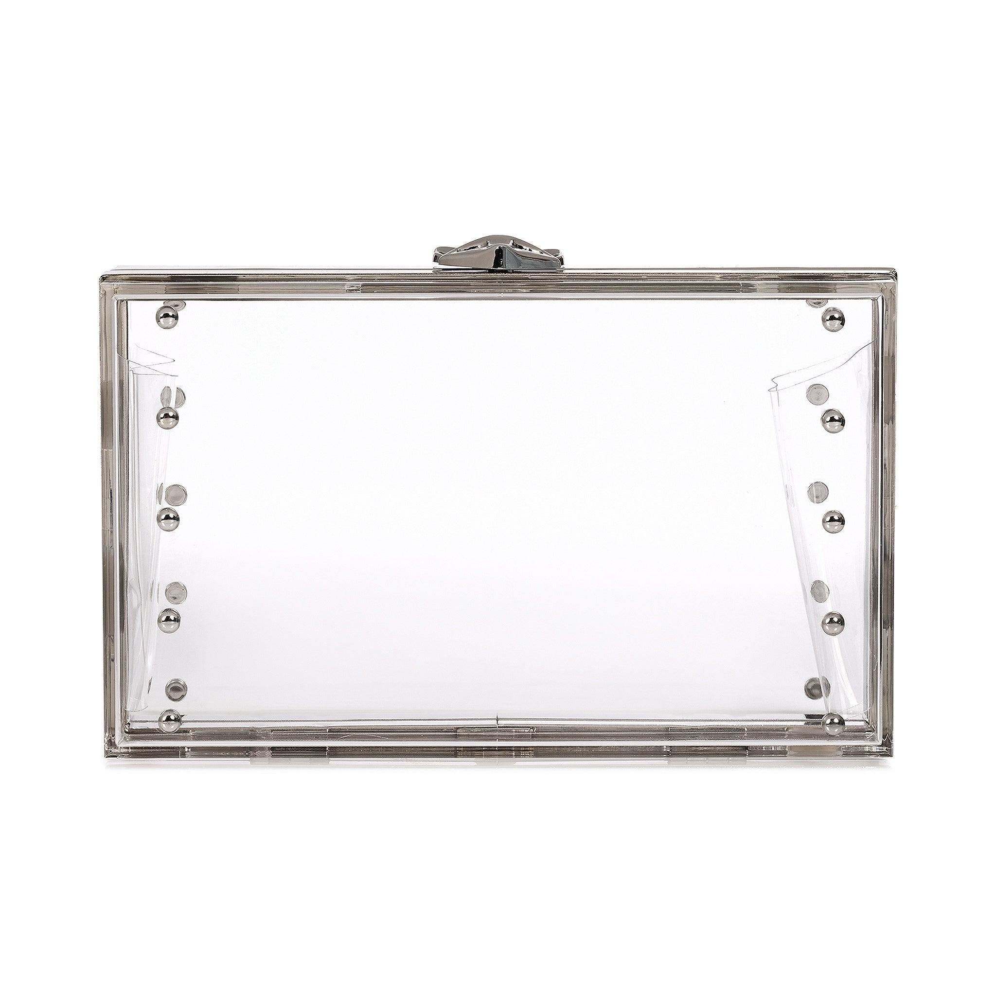 DESERI Halo Crossbody Clutch, Alternate, color, Silver