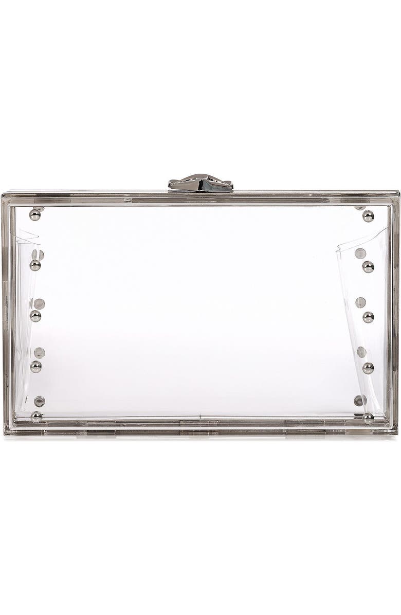 DESERI Halo Crossbody Clutch, Alternate, color, Silver