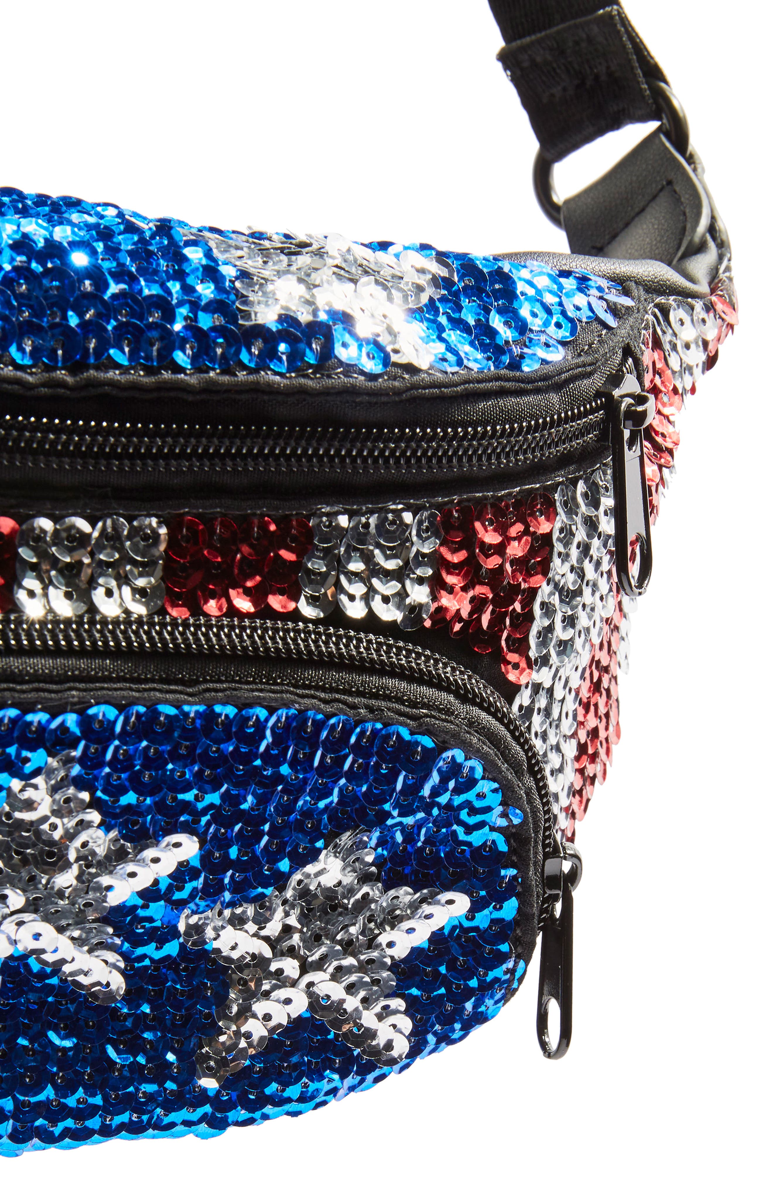 Florida Sequin Bum Bag, Alternate, color, BLUE MULTI