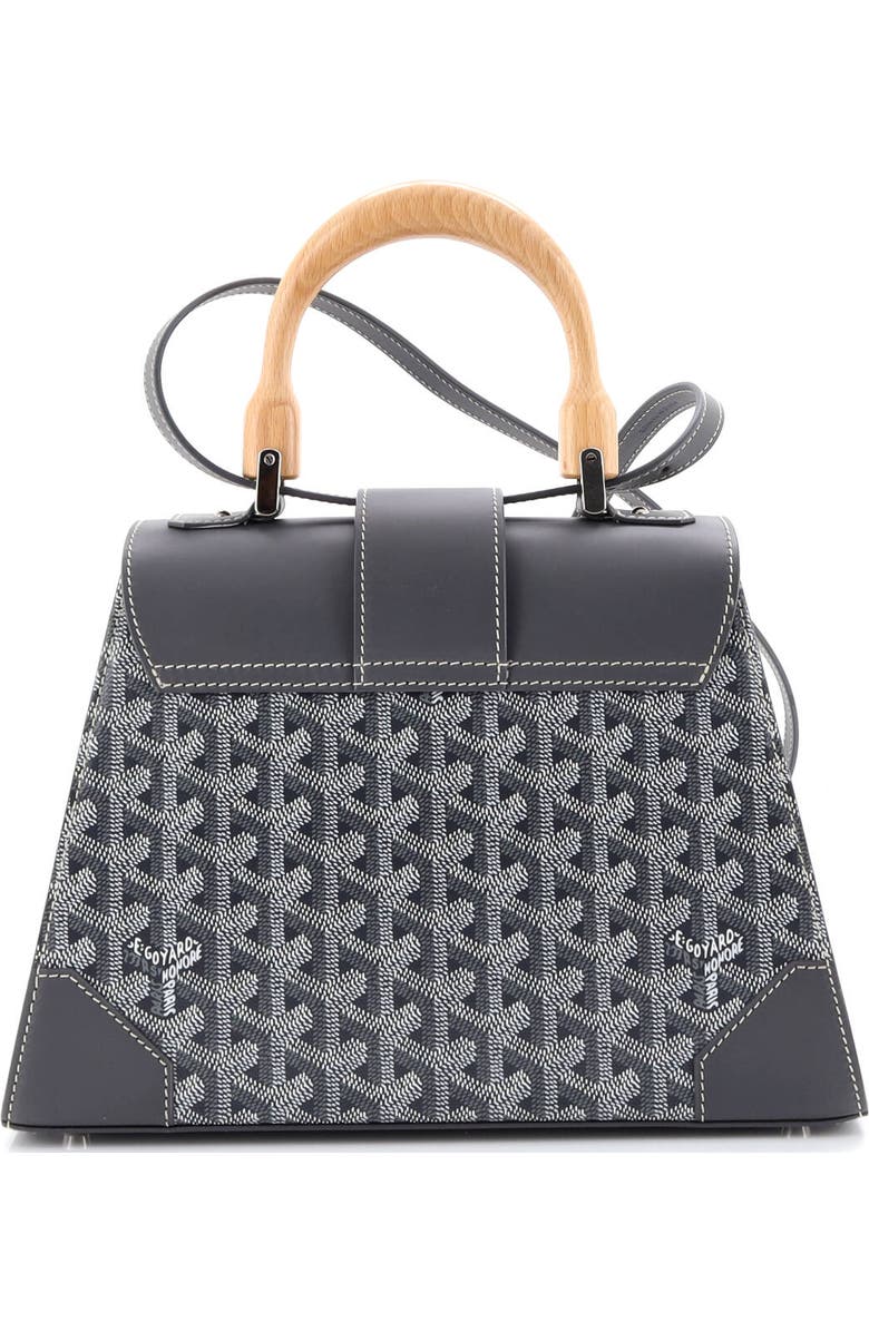 Pre-Owned Goyard Saigon Top Handle Bag Coated Canvas with Leather PM, Alternate, color, Gray