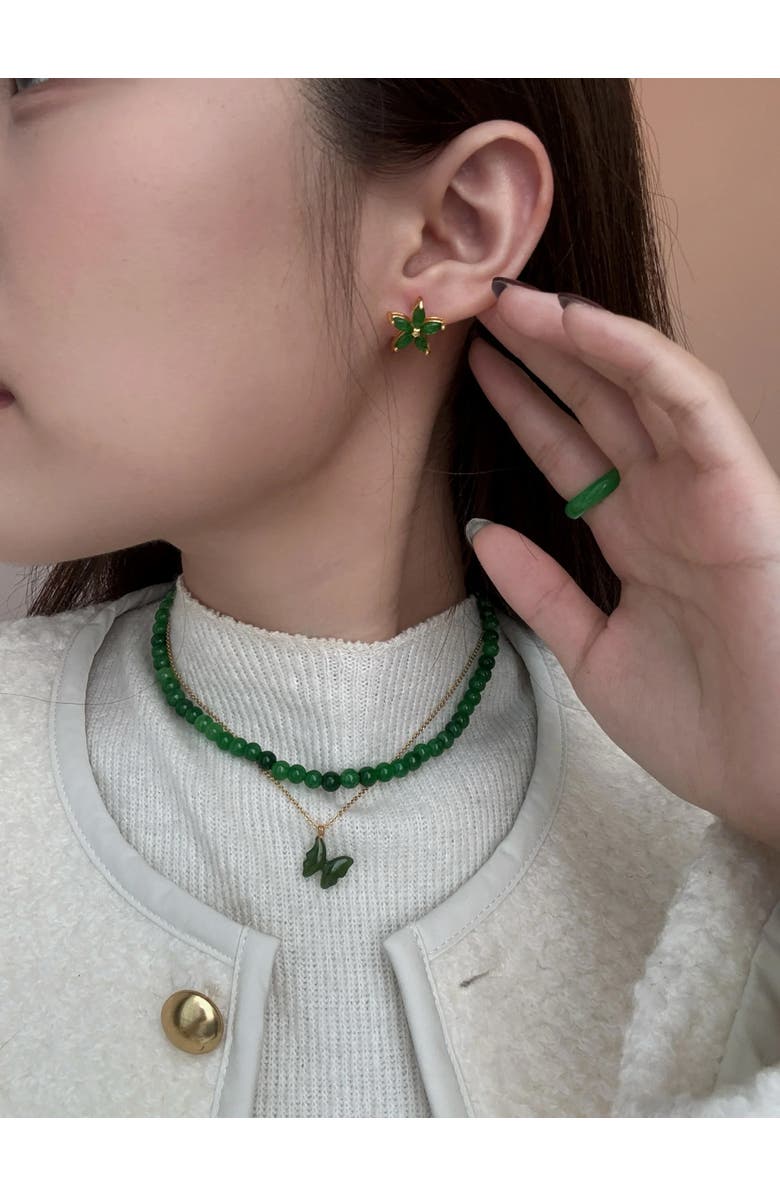 seree Lime Green jade beaded necklace, Alternate, color, 