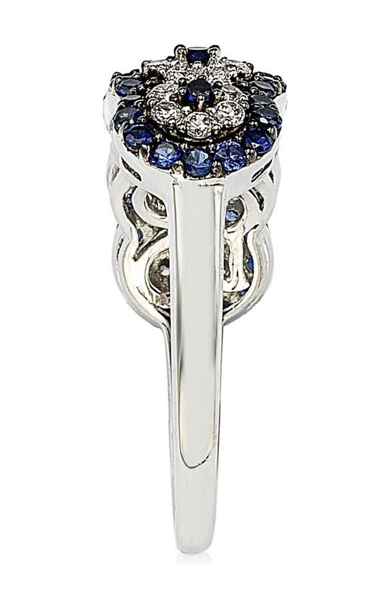SUZY LEVIAN Two-Tone Blue Sapphire, Created White Sapphire & Brown Diamond Ring, Alternate, color, Blue