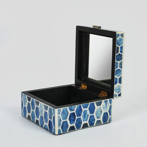 Mela Artisans Gramercy Inlay Box In Blue