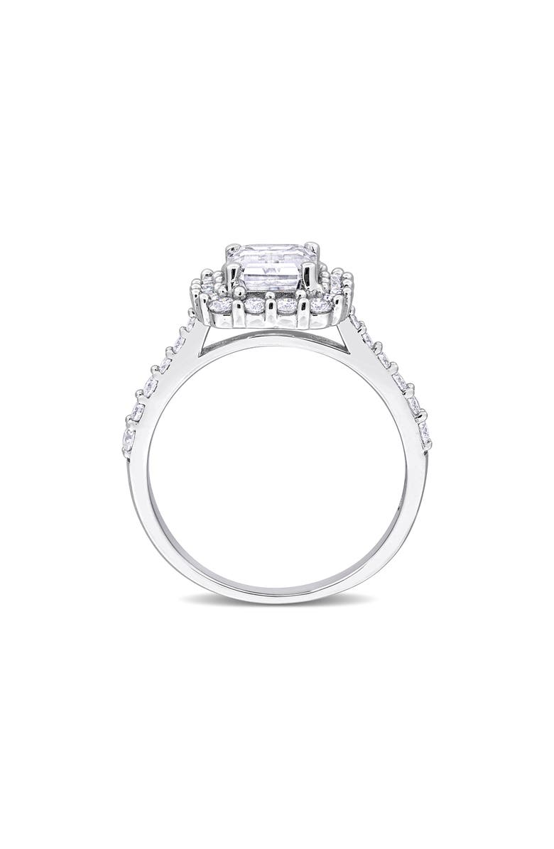 DELMAR Octagon Moissanite Ring, Alternate, color, White Silver