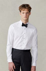THE BLACK TUX Slim Stretch Cotton Dress Shirt