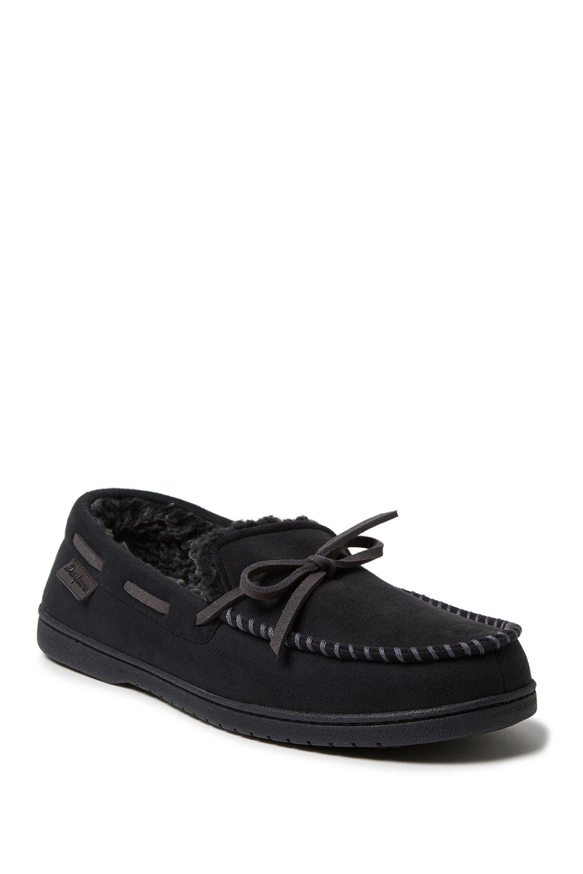 DEARFOAMS Microsuede Berber Lined Moccasin, Main, color, 