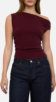 Blu Pepper Asymmetrical Rib Top