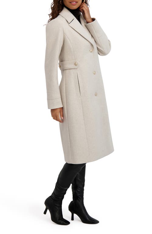Kensie Belt Detail Coat In Brown