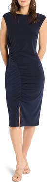 NIC+ZOE Ruched Jersey Sheath Dress