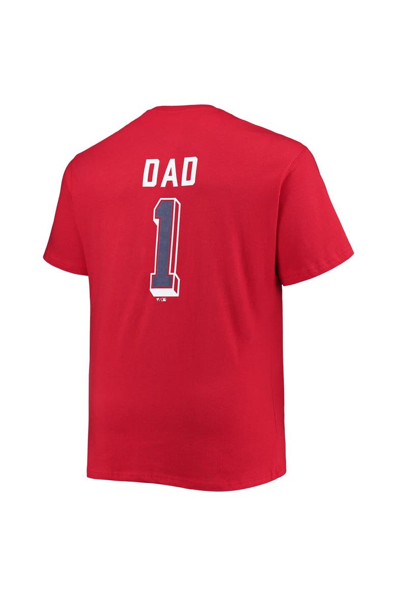 Men's Red St. Louis Cardinals Big & Tall Father's Day #1 Dad T-Shirt, Alternate, color, Red