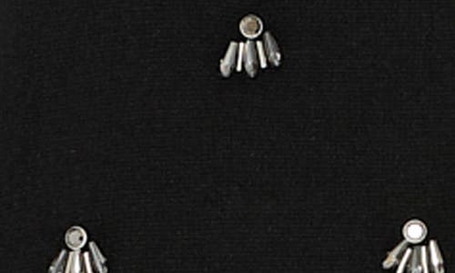 Milly Rosalyn Rhinestone Embellished Crewneck Top In Black