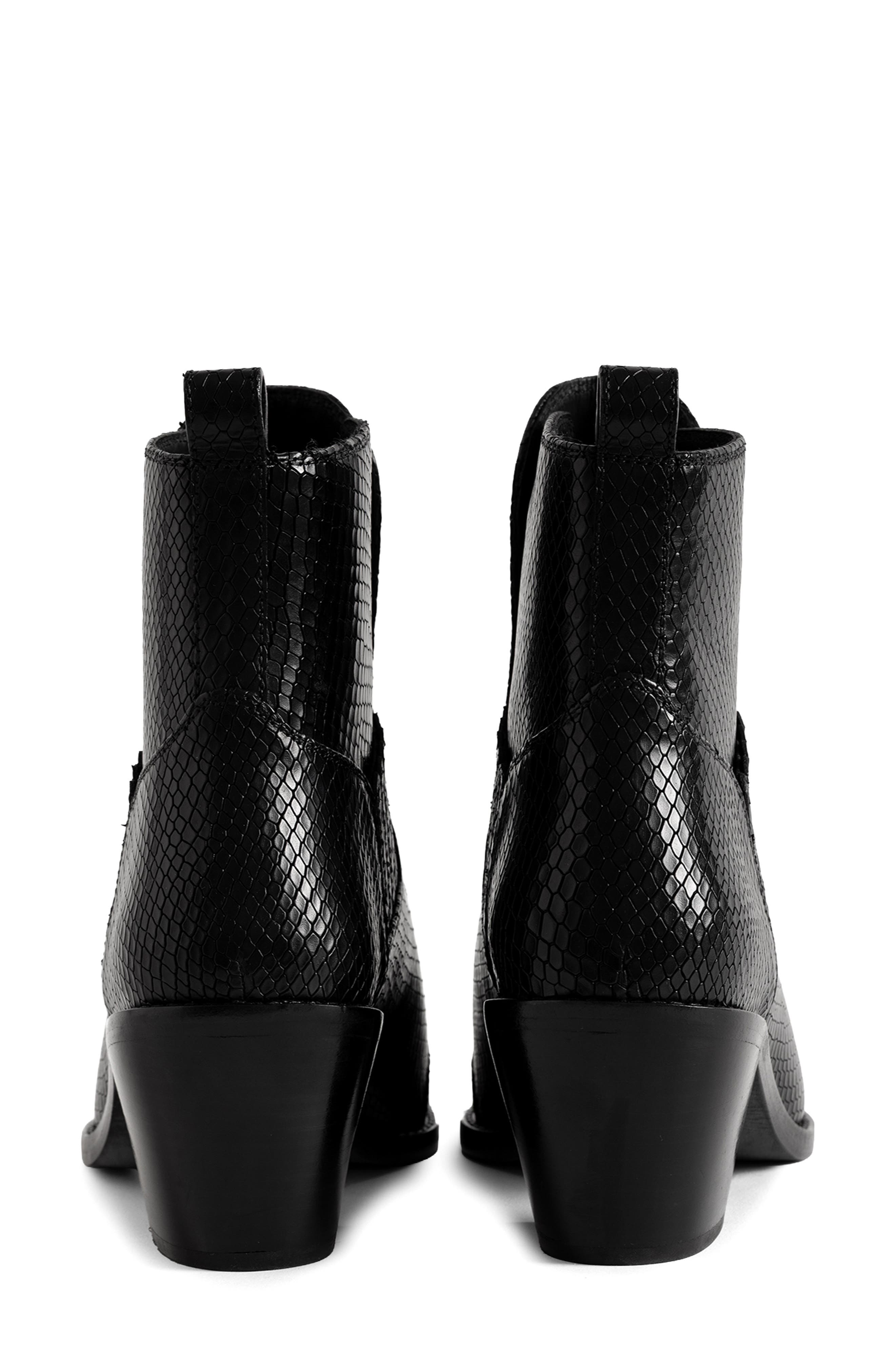 Tyler Neo Soft Wild Leather Bootie, Alternate, color, BLACK