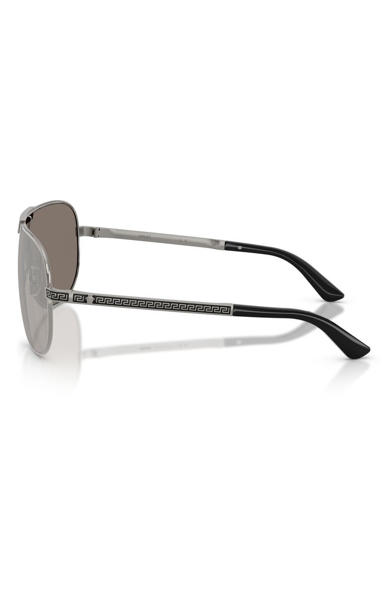 Versace 140mm Irregular Sunglasses, Alternate, color, Gunmetal / Grey Mirror Silver
