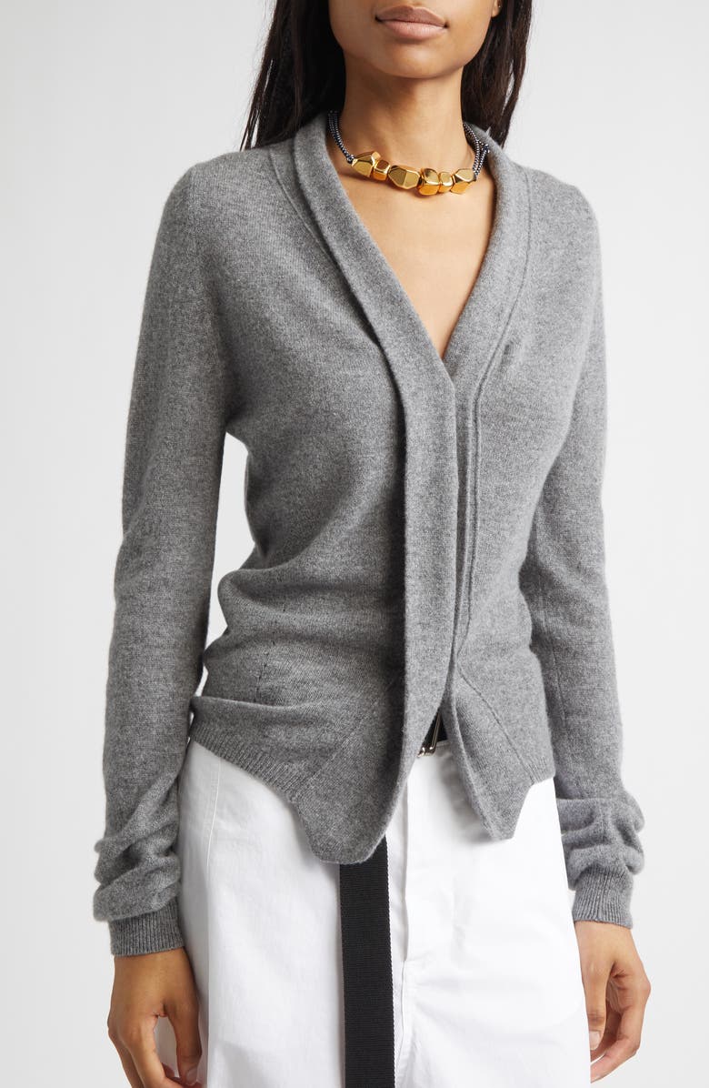 PLAN C Shawl Collar Cashmere Cardigan, Alternate, color, Grey