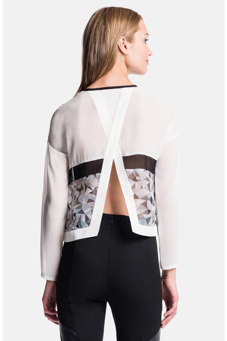 'Diamond Prism' Crop Top, Alternate, color, BLUE SHADOW
